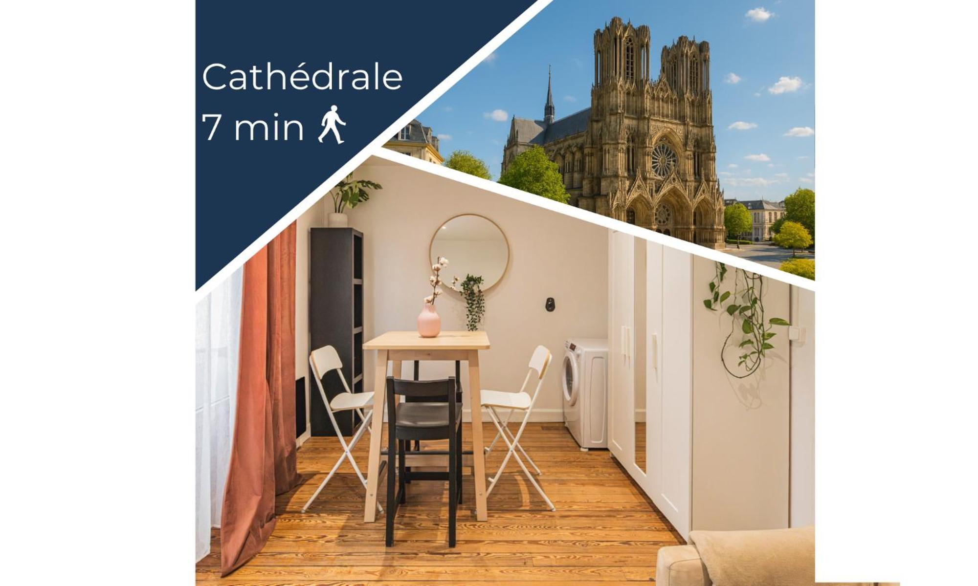 Appartement Cosy Proche Cathedrale 랭스 외부 사진